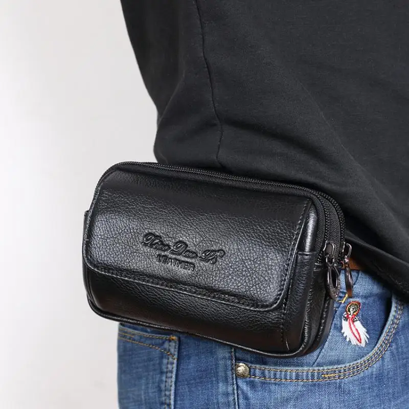 Для мужчин из натуральной кожи сотовый мобильный телефон чехол Крышка ремень