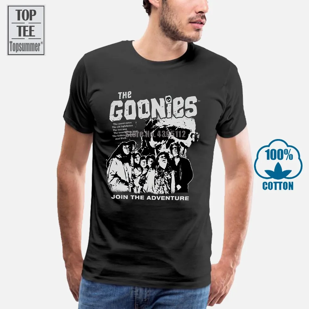 Футболка с надписью Goonies Cast Men'S футболка изображением постеров Новое