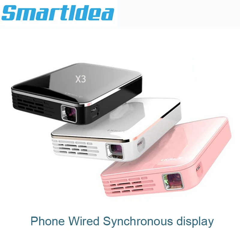 Smartldea X3 Карманный DLP проектор проводное подключение с android телефона iphone HD in USB