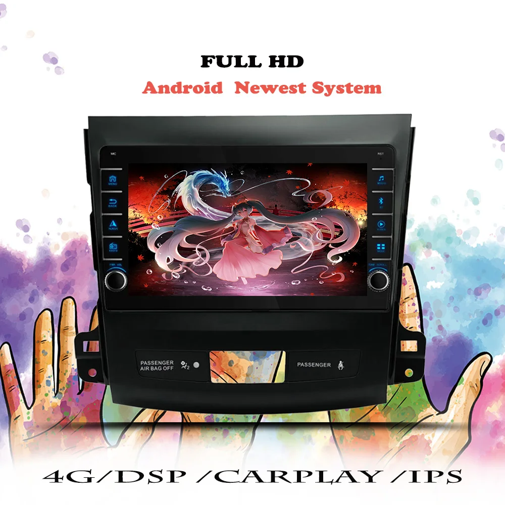 

Автомагнитола 2 din на Android 10,0, 6 + 128 ГГц для Mitsubishi Outlander 2005, 2006, 07-2012, Peugeot 4007