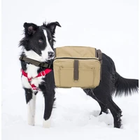 pet big dog backpack canvas pet backpack khaki pet outing backpack pet dog outing supplies dog carrying supplies