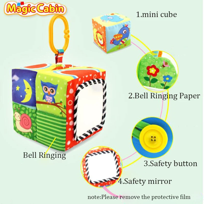 Детские строительные блоки погремушки кубики для младенцев игрушки детей Ранние