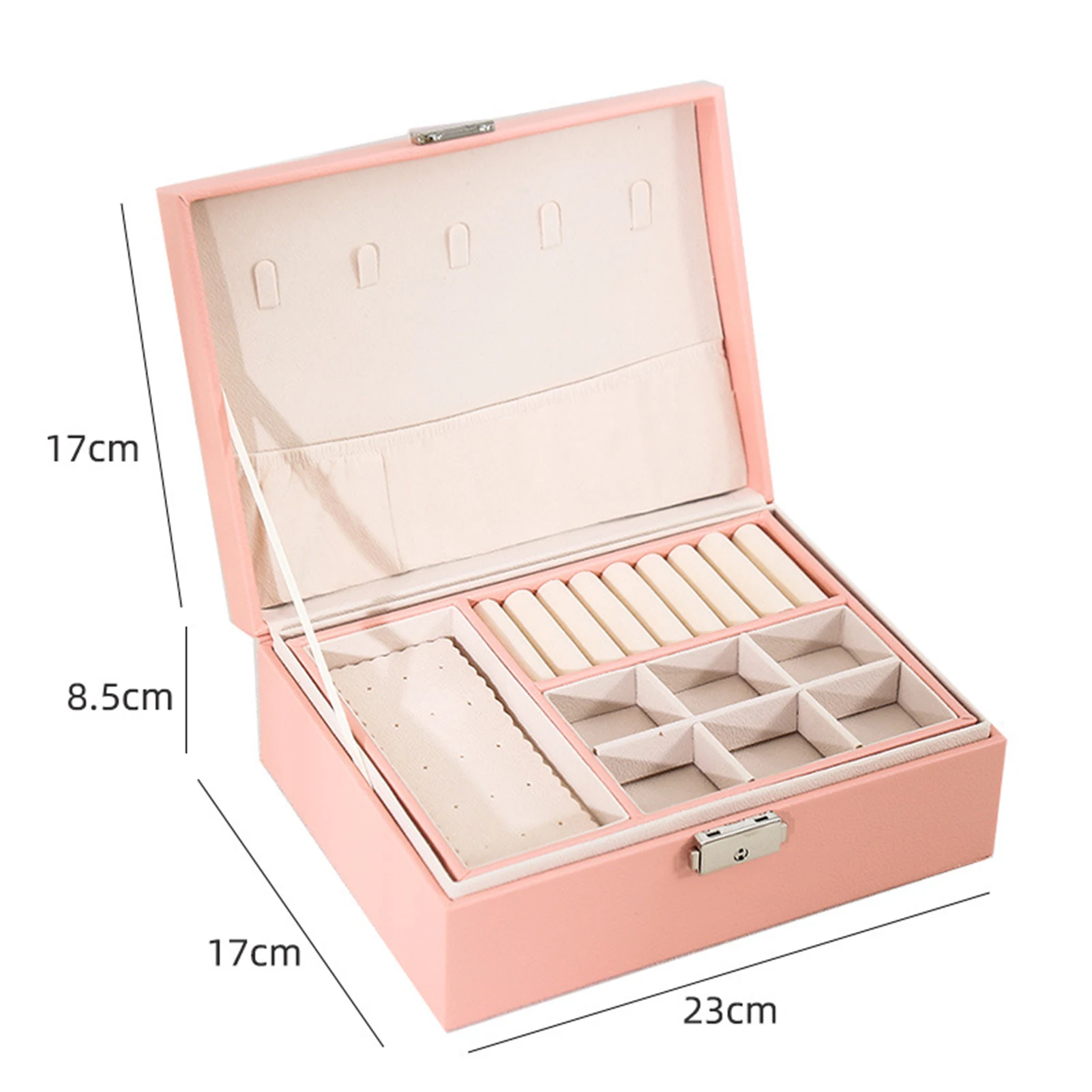 

HOT SALESNew Arrival Necklace Organizer 2 Layers Jewelry Box Display Storage Case for Women Girls Wholesale Dropshipping
