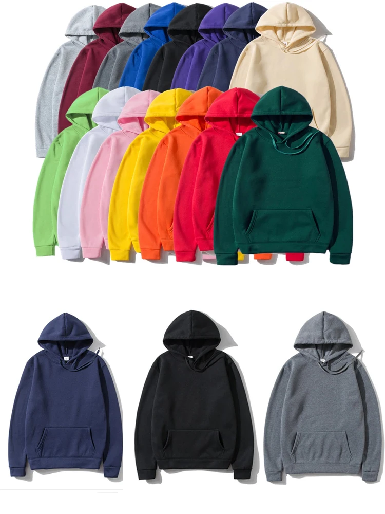 

Harajuku sweatshirt men's and women's clothing brand 15 colors casual autumn and winter wool hip-hop hooded couple clothes