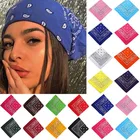 Бандана квадратная тканевая для мужчин и женщин, модная повязка на голову в стиле хип-хоп, с принтом пейсли, спортивные аксессуары для шарфов