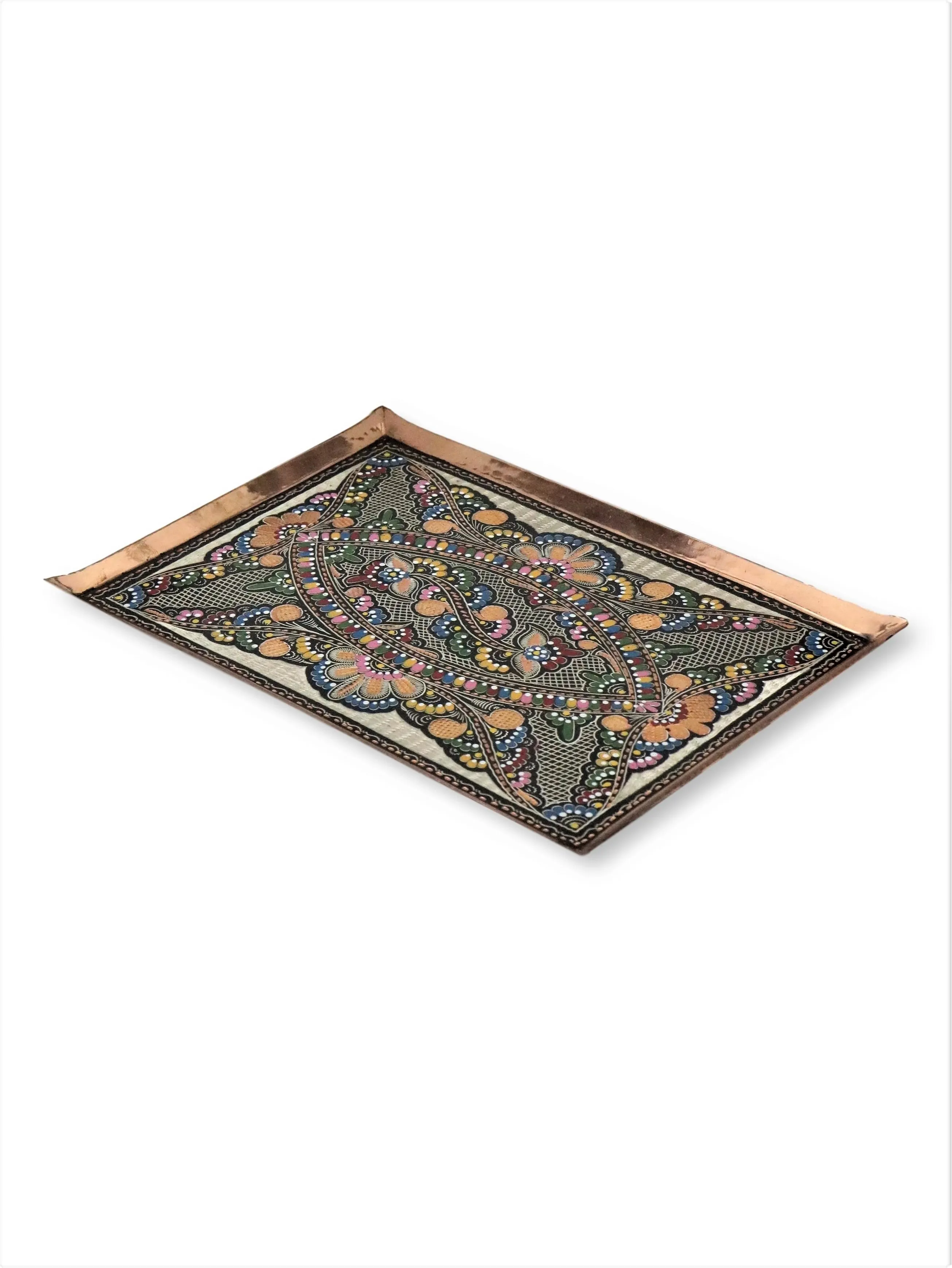 

Morya Copper Tea Coffee Sugar Bowl Serving Tray Decorative Pan Plate Dessert Dinner Elegant Tableware Set Table Luxory