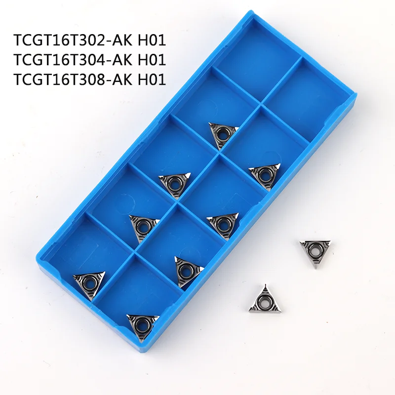 10 шт. TCGT16T302 TCGT16T304 TCGT16T308-AK H01 алюминиевые Токарные Вставки KORLOY Карбид токарный