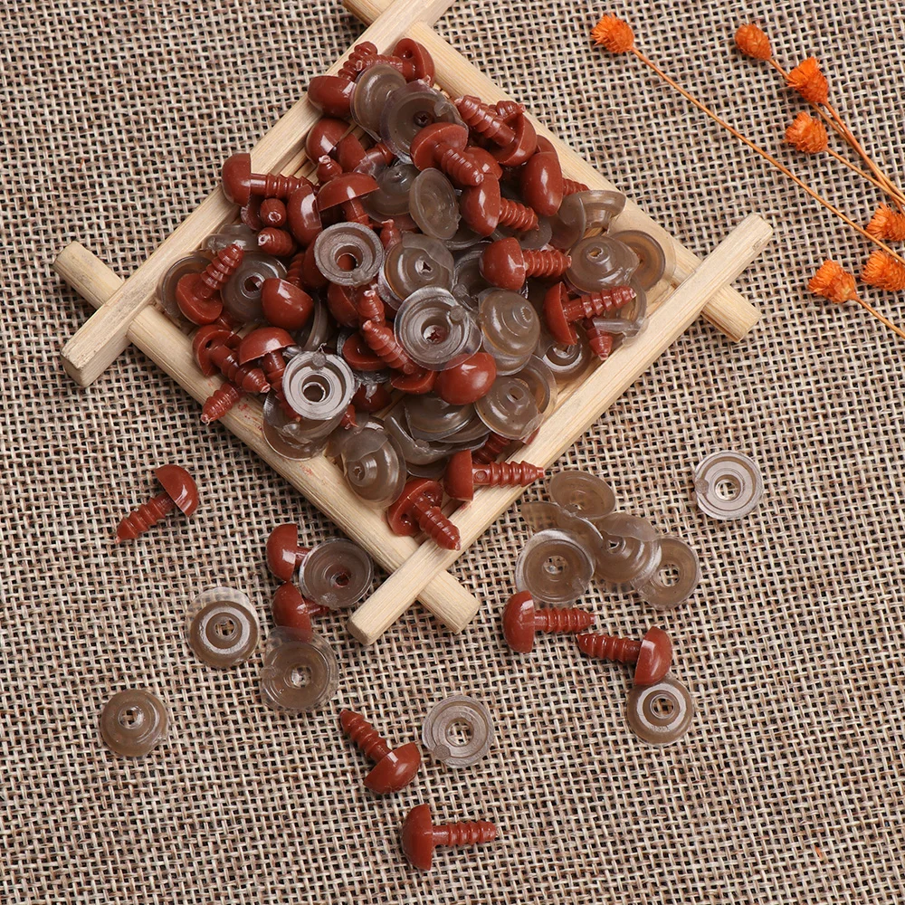 100 шт./упак. Пластиковые Треугольные носы для кукол игрушки медвежьих кнопок