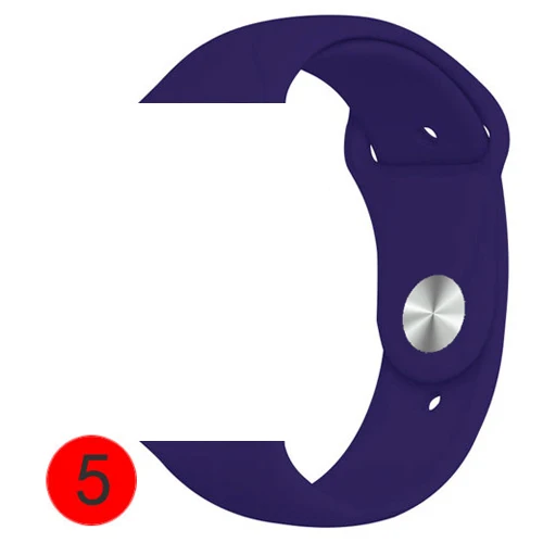 Ремешок для часов Silikon Für apple watch band 40 мм 44 мм 42 мм 38 мм apple watch 4 apple watch 5 correa iwatch повязки Uhr zubehёr - Цвет ремешка: purple 5