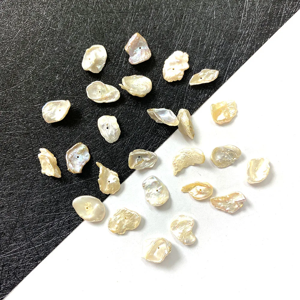 

Natural Freshwater Pearl Irregular Shape Recycled Pearl Pendant for DIY Jewelry Making Necklace Bracelet Size 5x10-10x15mm