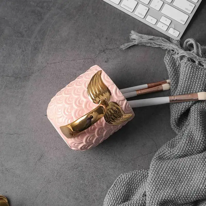 Новая креативная Золотая кофейная кружка русалка керамическая чашка для