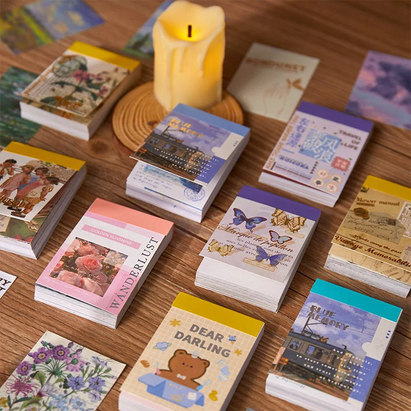 50 шт. милые наклейки с иллюстрациями декоративные канцелярские принадлежности