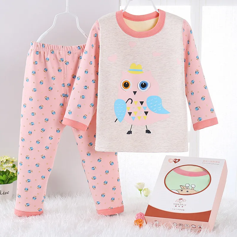 Комплект зимней детской одежды детская хлопковая флисовая Пижама молодежные