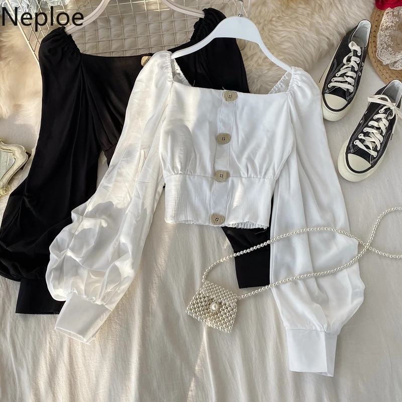 Женская блузка Neploe в стиле ретро с пышными рукавами весна лето 2021 французские