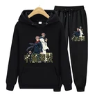 Спортивный костюм мужской, флисовый, с толстовкой и штанами, Повседневный, 2021