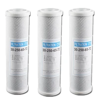 3pcs water filter activated carbon cartridge filter 10 inch cartridge replaceable filter cto block carbon filter water purifier