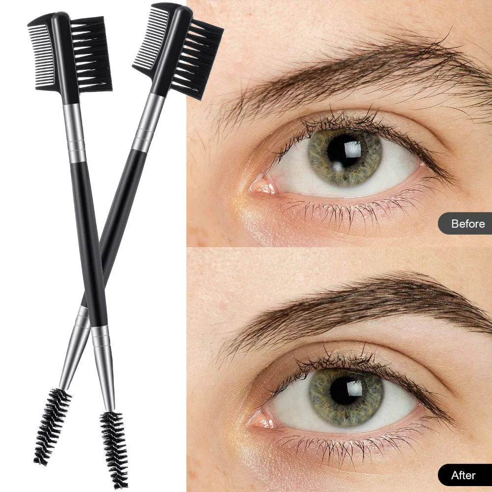 

6 Pieces Eyebrow Eyelash Comb Brush Shaper Dual Double Head Eyebrow Eyelash Comb Professional Makeup Tool For Women Girls