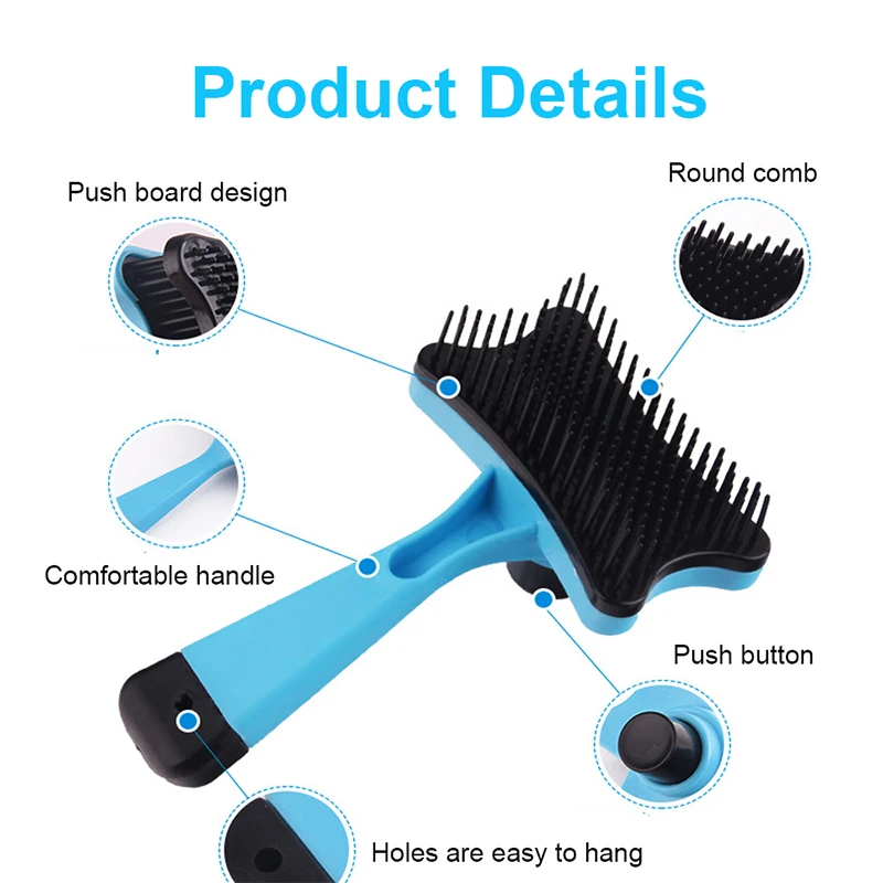 

Plastic Pet Cleaning Comb Dogs Cats Hair Removal Clean Beauty Brush Multi-functional Plastic Comb Pet Supplies