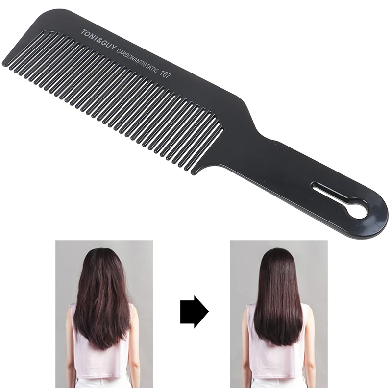 

1Pcs Black Flat Head Hair Comb Anti-static Hair Comb Cutting Combs for Salon Sectioning Haircut Styling Tool