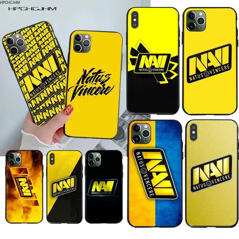 Фото Черный мягкий чехол natus vincere navi для iPhone 11 pro XS MAX 8 7 6 6S Plus X 5S SE 2020 XR|Бамперы| |