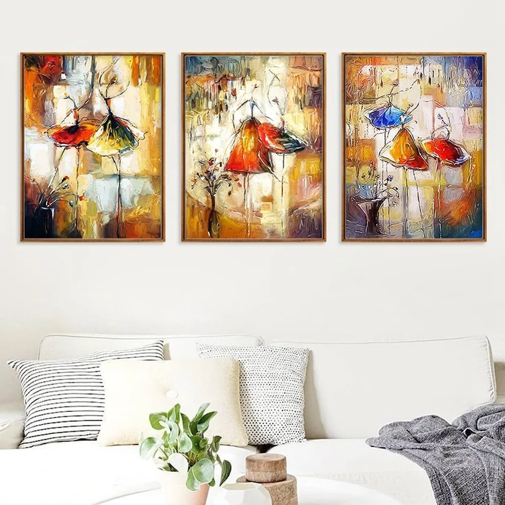 

Abstract Watercolor Canvas Painting Dancing Girl Oil Painting Poster Personality Home Decoration Wall Art Pictures Dropshipping