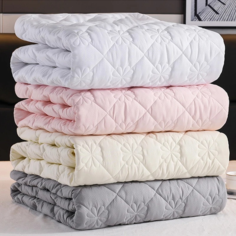 

Thicken Bed Sheet 100% Cotton Quilted Sheet Bedding Linens with Elastic Band Dust Proof Mattress Protector for Bed Anti-mite