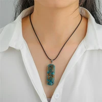 fashion necklace 7 chakra generator cord bead pendant orgone copper coils healing reiki