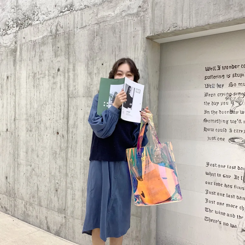 Модная индивидуальная прозрачная Портативная Лазерная упаковочная сумка