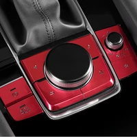 car aluminum alloy central control button patch interior protection cover decoration cover for mazda cx30 cx 30 2022 2020 2021