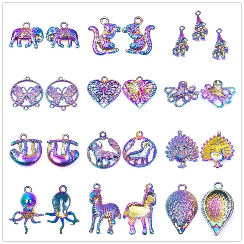 

1pcs Animal Pendant DIY Jewelry Making Necklace Earrings Butterfly Charms For Accessories Octopus Sloth Charm Pendants Handmade