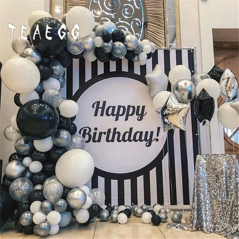 126 шт. большой белый латексный шар гирлянда арочный комплект металлические