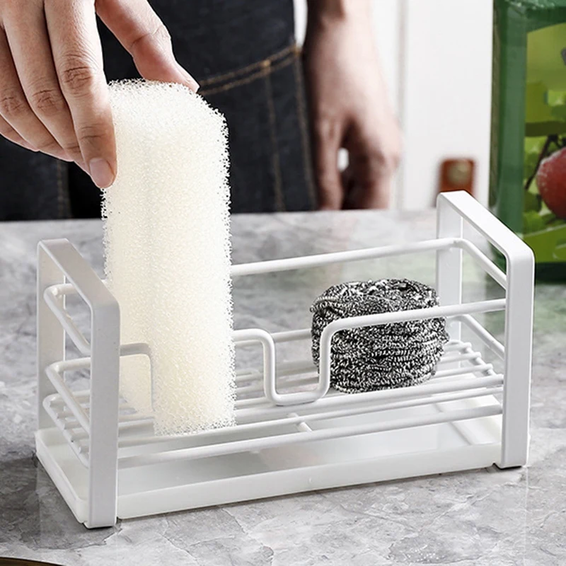 Металлическая губка полка для хранения кухонная раковина счетчик чистящая