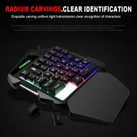 mechanical gaming keyboard 35 key color backlit one handed rgb low noise desktop game console entertainment gaming keyboard