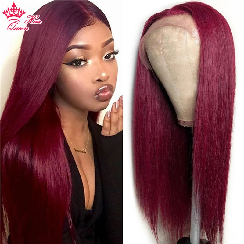 Королевские волосы Официальный магазин # 99J кружевные передние парики