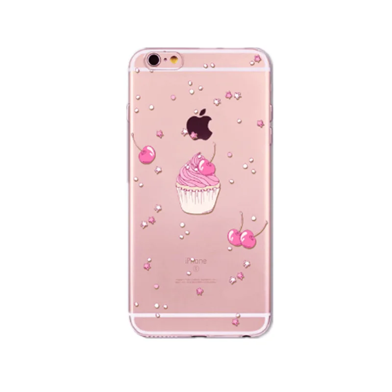 Силиконовый чехол с цветочными листьями для iPhone 7 7Plus 8 8Plus мягкий силиконовый из