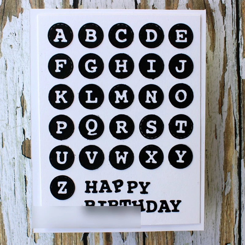 2021 новый в круглой оправе Английский алфавит металлический Трафаретный вырубной