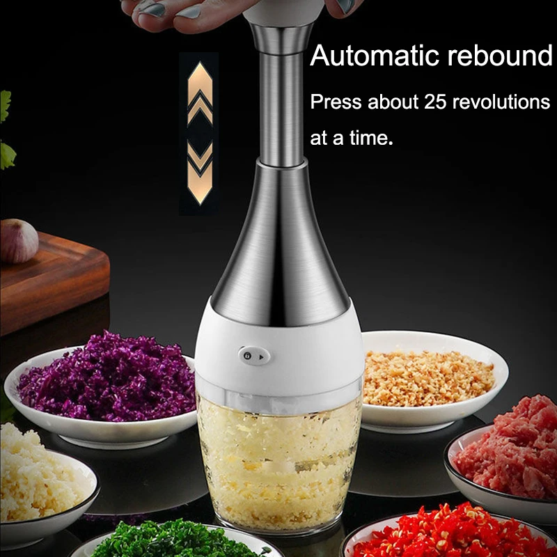 

Garlic Crusher Masher，Effortless&Durable Chili Mashed Machine，Meat Grinder，Vegetable Cutter Machine Food Processor，Kitchen Tool.