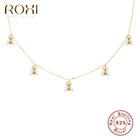 ROXI Блестящие кристаллы мини рюкзак с изображением пчелы, подвески для женщин, ювелирные изделия для девушек, 925 Стерлинговое Серебро Золотое колье ожерелье с цепочкой колье-чокер