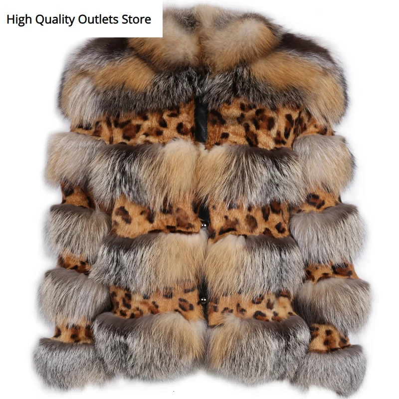 Женская куртка с длинным рукавом из натурального Лисьего меха|Шубы и дубленки| |