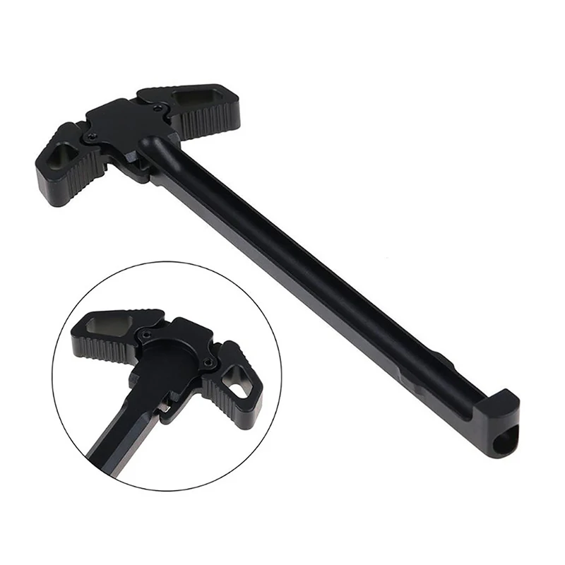 

High Quality Aluminum Butterfly Pulping Machine Premium Charging Handle Black AR Metal Ambidextrous Handle Tool Car Accessories