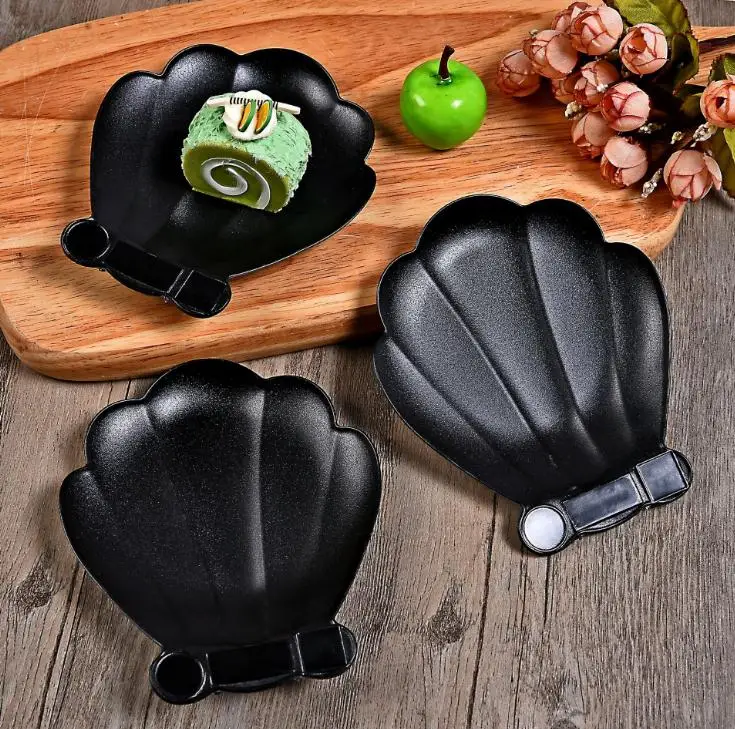 Одноразовая пластиковая посуда в форме ракушки столовая оптовая продажа закуски