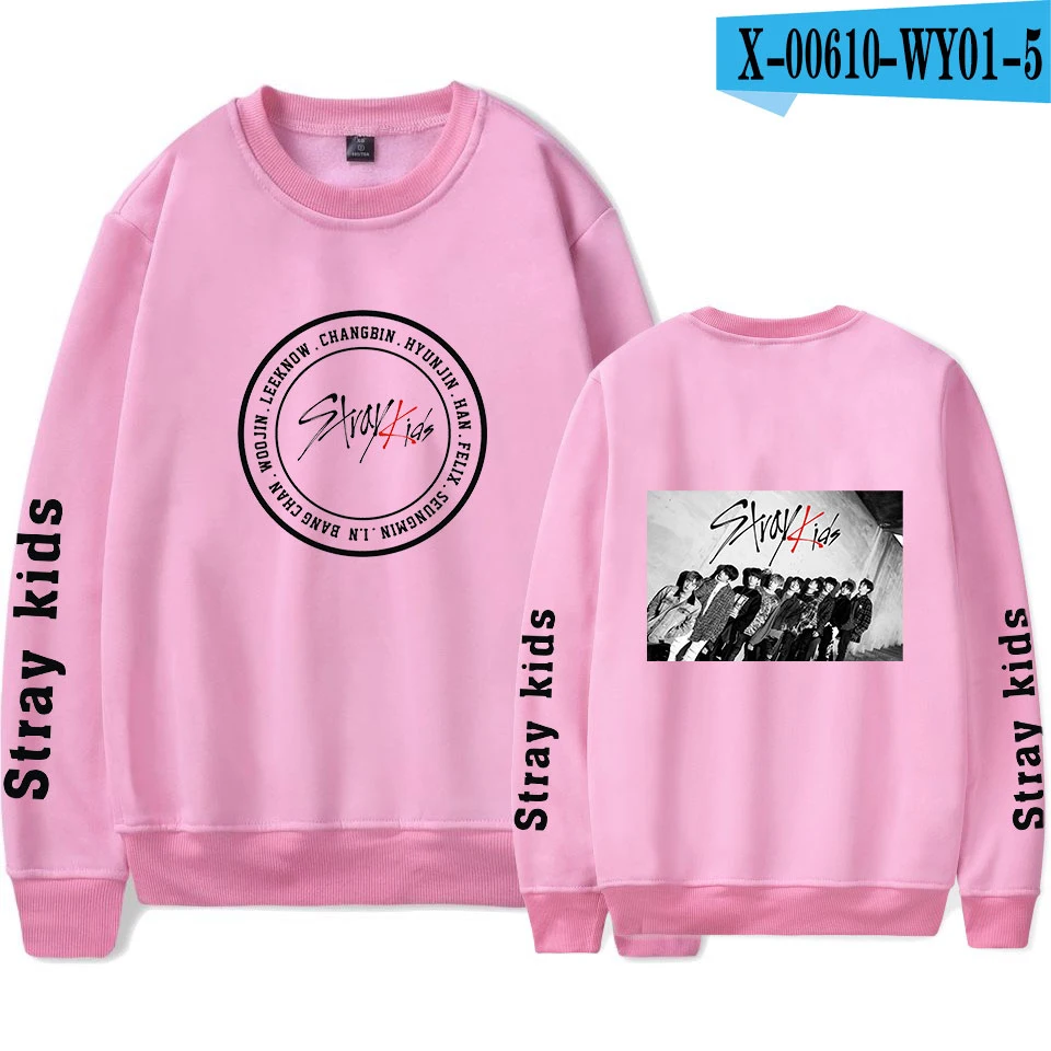 SHEIN сбивается на мягкой подкладке Толстовка для детей с О-образным вырезом популярные Повседневное пуловеры KPOP круглый вырез горловины Новинка уличная одежда унисекс в стиле Харадзюку Толстовка - Цвет: Pink