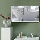 Прямоугольное зеркало для ванны, противотуманное зеркало, косметическое зеркало для макияжа со светодиодсветильник кой, белое настенное косметическое зеркало для ванны