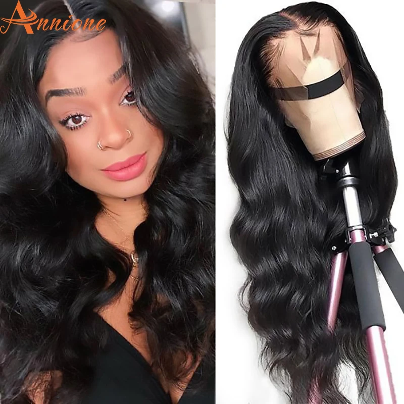 Body Wave Lace Front Human Hair Wig For Black Women 180% Pre Plucked Brazilian 13x4 38 In Loose Wave Lace Frontal Wigs Baby Hair