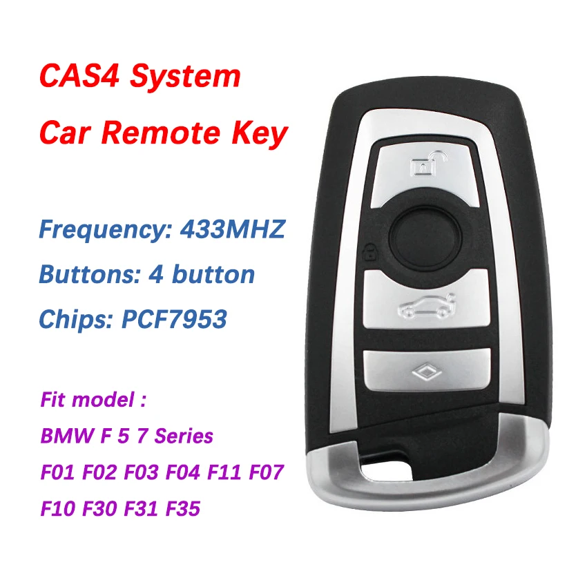 CN006046 Aftermarket 4 Button Smart Key для BMW F 5 7 Series 433Mhz CAS4 FEM System Автомобильный Дистанционный ключ