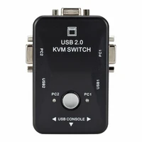 usb kvm switch for pc monitor keyboard mouse 2 ports maximum compatibility and simultaneous computer sharing