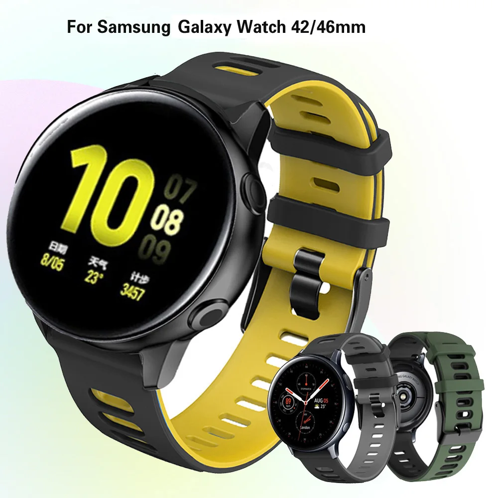 

Ремешок силиконовый Easyfit для наручных часов Samsung Galaxy Watch 42/46 мм, съемный браслет для Samsung galaxy watch Active 2 40 мм 44 мм