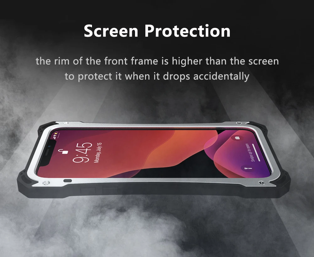 Для iPhone 11 Pro Max чехол Роскошный Алюминиевый сплав ТПУ Гибридный сверхмощный противоударный Броня чехол для телефона iPhone 11 задняя крышка