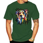Мужская футболка бордер колли акварель художественная собака