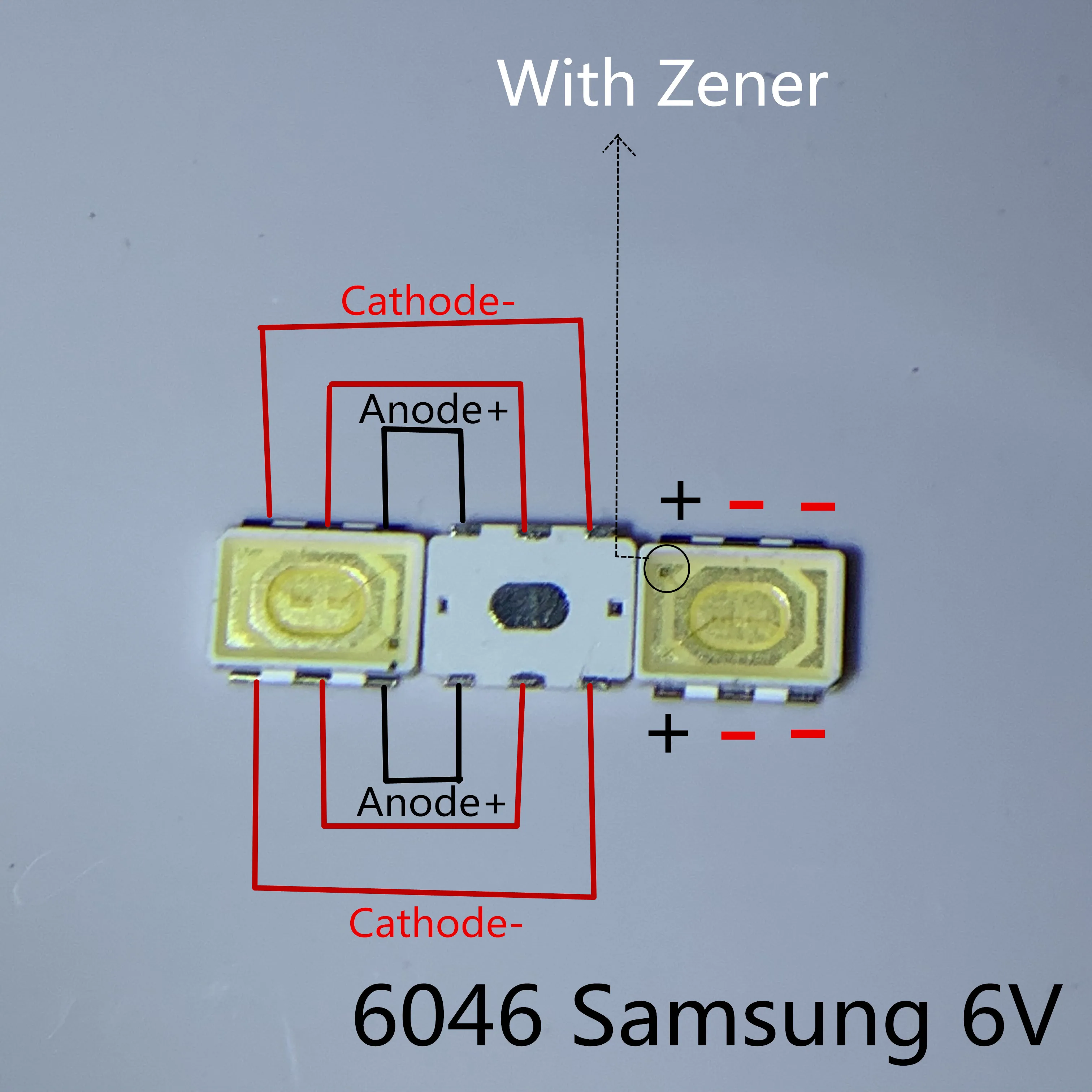 50 шт. светодиодная подсветка для телевизора SAMSUNG 1 Вт 6 в 6046 | Электронные
